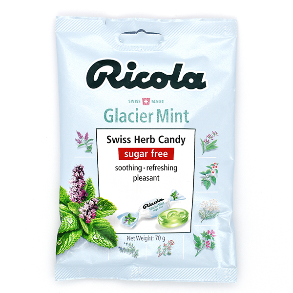 National Den-en / リコラ グラッシャー ミント ハーブ キャンディ (RICOLA GLACIER MINT HERB CANDY  SUGAR FREE)