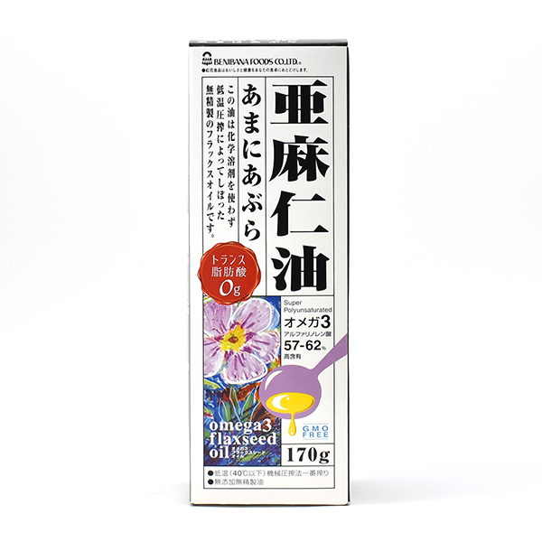 National Den-en / 紅花食品 亜麻仁油 (BENIBANA FLAXSEED OIL 170g)